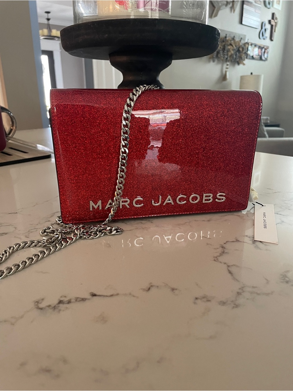 Marc Jacobs Red Glitter Crossbody NWT